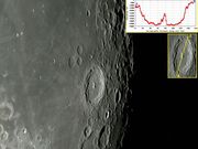 A proeminente cratera LANGRENUS.