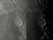 Cratera POSIDONIUS em dois momentos (22 h de diferença)