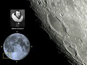 A enorme cratera SCHICKARD.