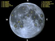 Os mares de lava da Lua.