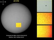 Manchas Solares região ativa AR 2765: 09 e 10 de junho de 2020