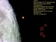 Conjunção Lua - Marte em 03 de outubro de 2020.