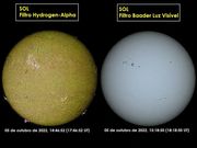 SOL na tarde de 05 de outubro de 2022.